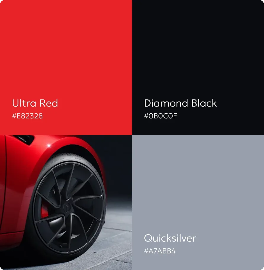 Цветовая система Tesla-Cars.by